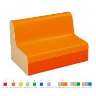Sofa 2 - osobowa duża 32 cm - beżowo/pomarańczowy