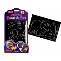 Scratch Art. Hipopotam - tęczowa