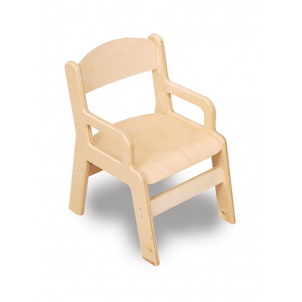 Krzesełko ze sklejki z podłokietnikiem 35cm