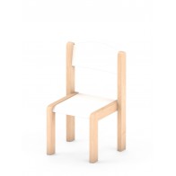 Krzesełko bukowe NOVUM wys. 21 cm białe
