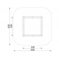 Piaskownica z desek 3 x 3 (3701)