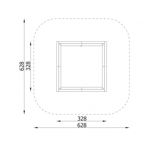 Piaskownica z desek 3 x 3 (3701)