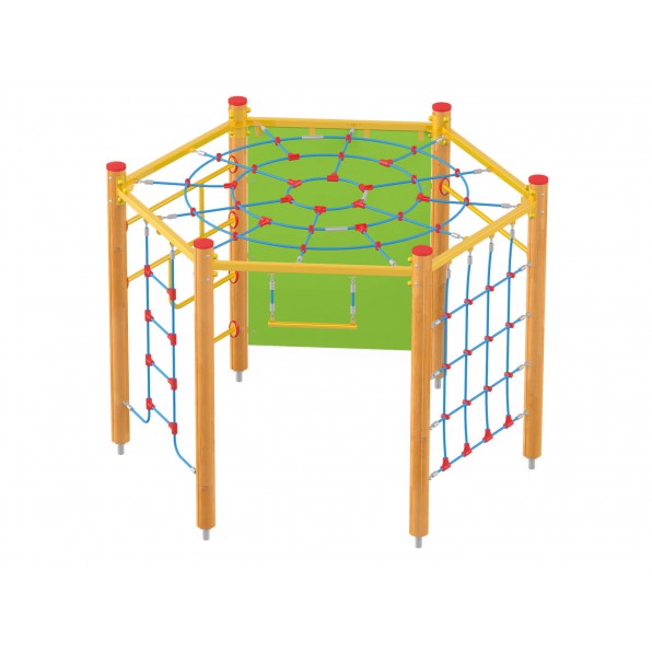 Sześciokąt z pajęczyną i ścianką wspinaczkową  (Ekstra Plus Ocynk)