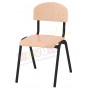 Krzesło wys. 31 cm, czarne z plastikowymi ślizgaczami