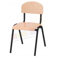 Krzesło wys. 31 cm, czarne z plastikowymi ślizgaczami