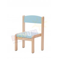 Krzesełko bukowe NOVUM wys. 21 cm jasnoniebieskie