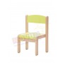 Krzesełko bukowe NOVUM wys. 26 cm limonka. z filcowymi zaślepkami