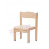Krzesełko bukowe NOVUM wys. 26 cm naturalne, z filcowymi zaślepkami
