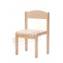 Krzesełko bukowe NOVUM wys. 31 cm naturalne, z filcowymi zaślepkami