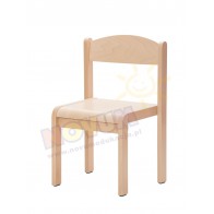 Krzesełko bukowe NOVUM wys. 31 cm naturalne, z filcowymi zaślepkami