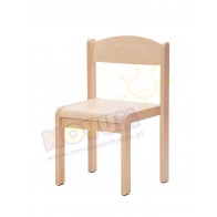 Krzesełko bukowe NOVUM wys. 35 cm naturalne, z filcowymi zaślepkami