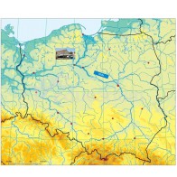 Mapa Polski magnetyczna