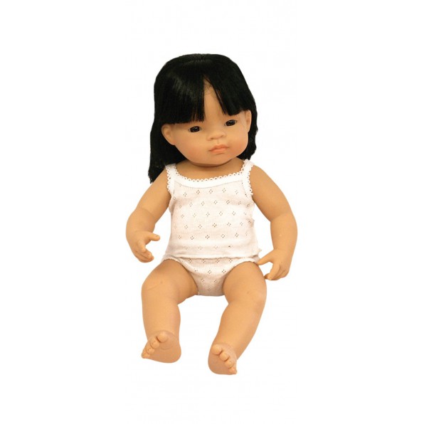 Lalka azjatycka 40 cm z włosami - dziewczynka