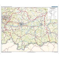 Woj. małopolskie mapa administracyjno-samochodowa