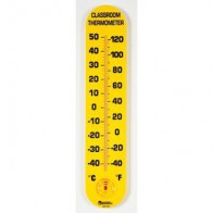 Termometr klasowy 38 cm - żółty